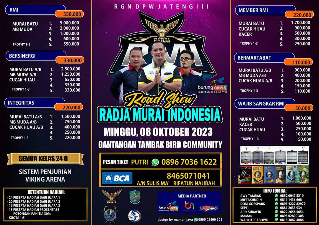 BROSUR ROAD SHOW RADJA MURAI INDONESIA